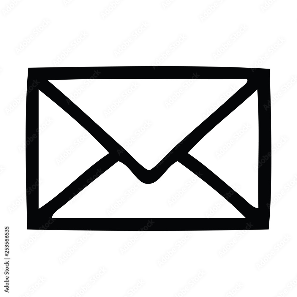 line drawing cartoon paper envelope line drawing cartoon paper envelope