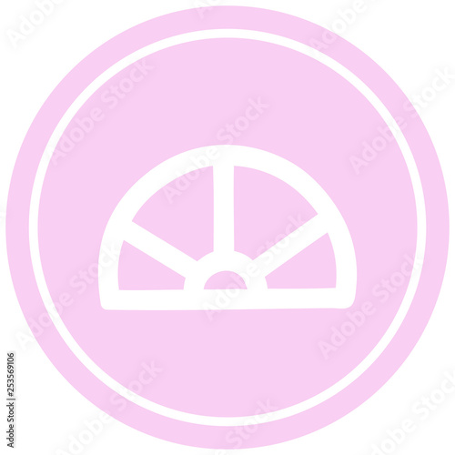 protractor math equipment circular icon