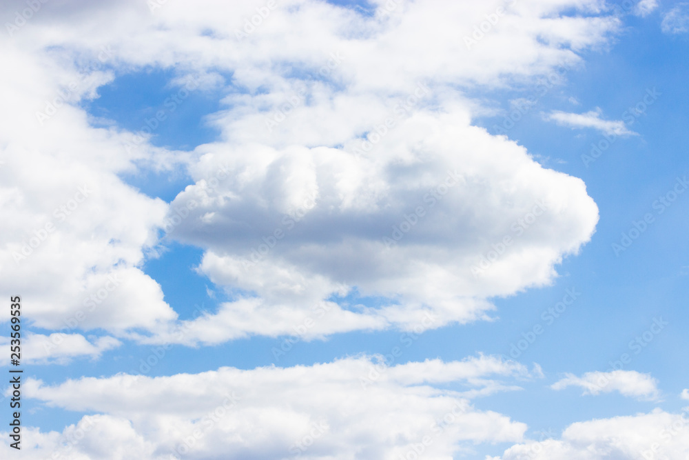 Bright blue sky with large white clouds of nature Bright blue sky with large white clouds of nature