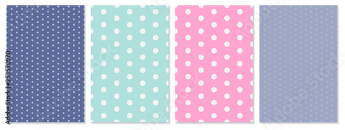 Polka dot pattern vector. Baby background.