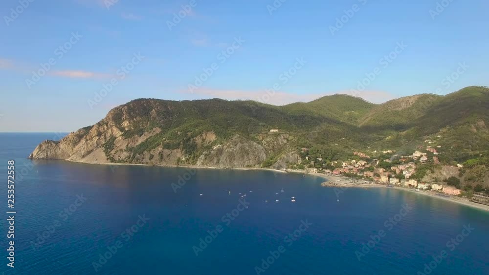 Beautiful aerial view of mountains along the coast of Italy Beautiful aerial view of mountains along the coast of Italy