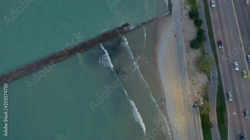 October aerial drone footage Chicago, Illinois