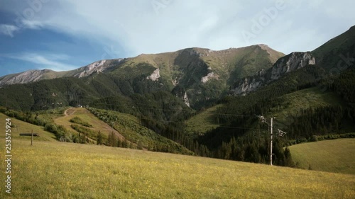 Beautiful summer landscape in the Tatra Mountains, a natural boarder of Poland & Slovakia