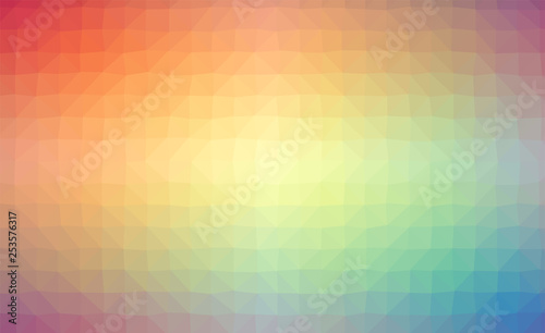 Abstract rainbow colorful lowploly of many triangles background for use in design. EPS10 vector © skrotov