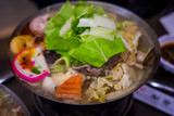 Hotpot in Taiwanese style. Hot pot is one of the most common street food in Taichung, Taiwan