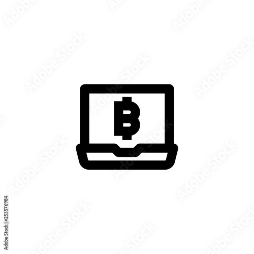 Bitcoin icon. Crypto currency sign