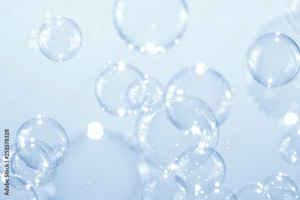 Soap bubbles background.  Soap Sud Bubbles Water.	