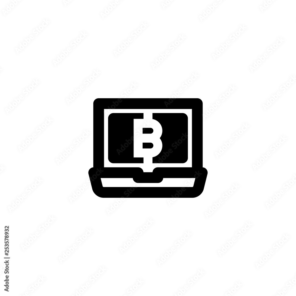 Bitcoin icon. Crypto currency sign Bitcoin icon. Crypto currency sign
