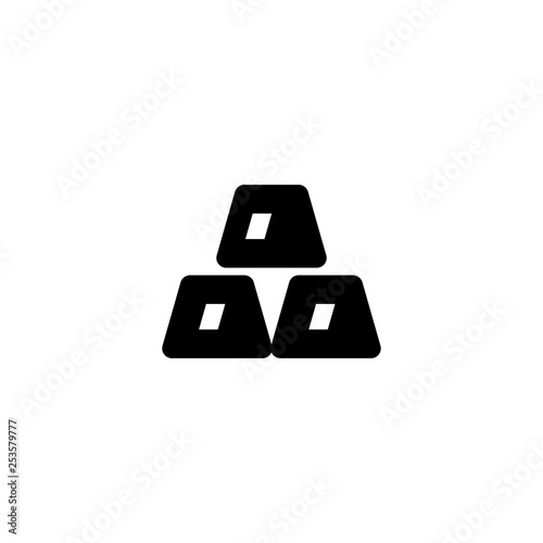 Gold bullion icon. Finance investment sign