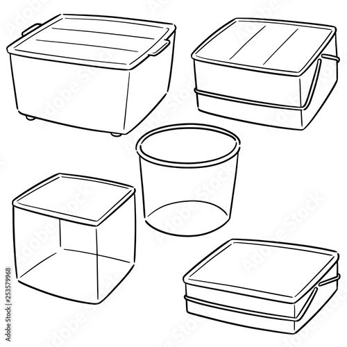vector set of plastic container