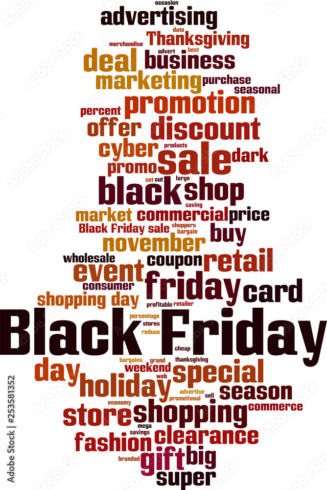 Obraz premium Black friday word cloud