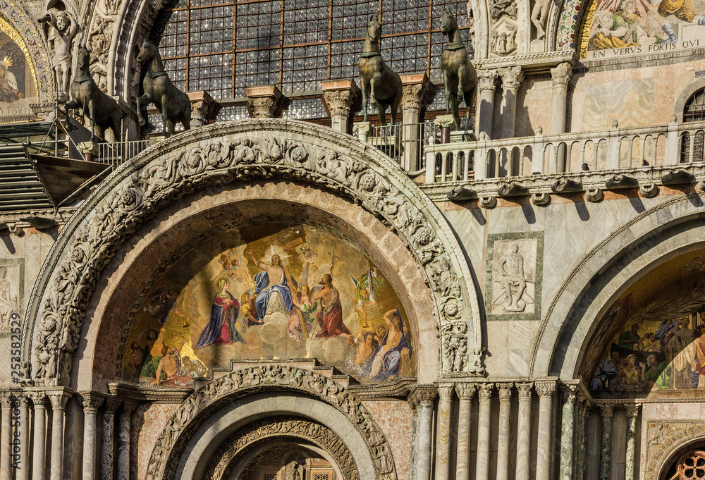 Venice San Marco (Saint Mark's) Basilica architecture, Italy