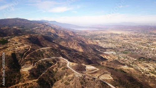 Aerial Shot: Flying Over The Hills in Wildomar California photo