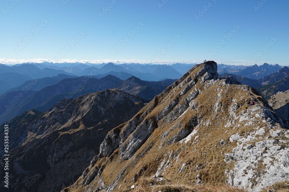Mountain view, hiking, hochplatte, Germany, alps