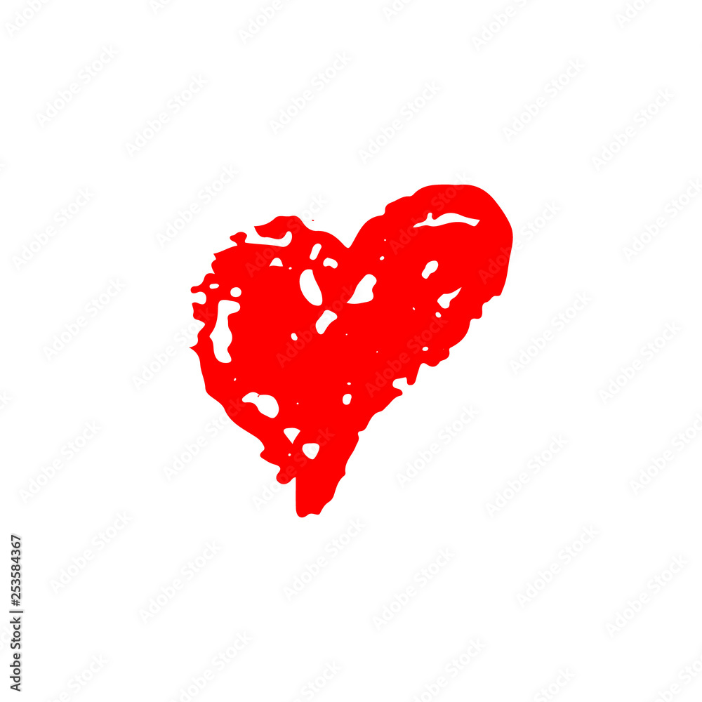 Heart vector. Hand drawn icon. Heart vector. Hand drawn icon.
