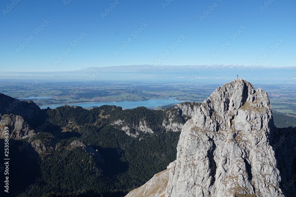 Mountain view, hiking, hochplatte, Germany, alps