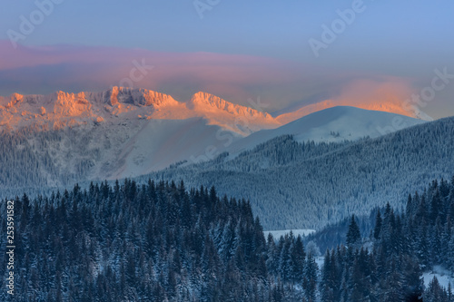sunset in Bucegi Mountains, Romania