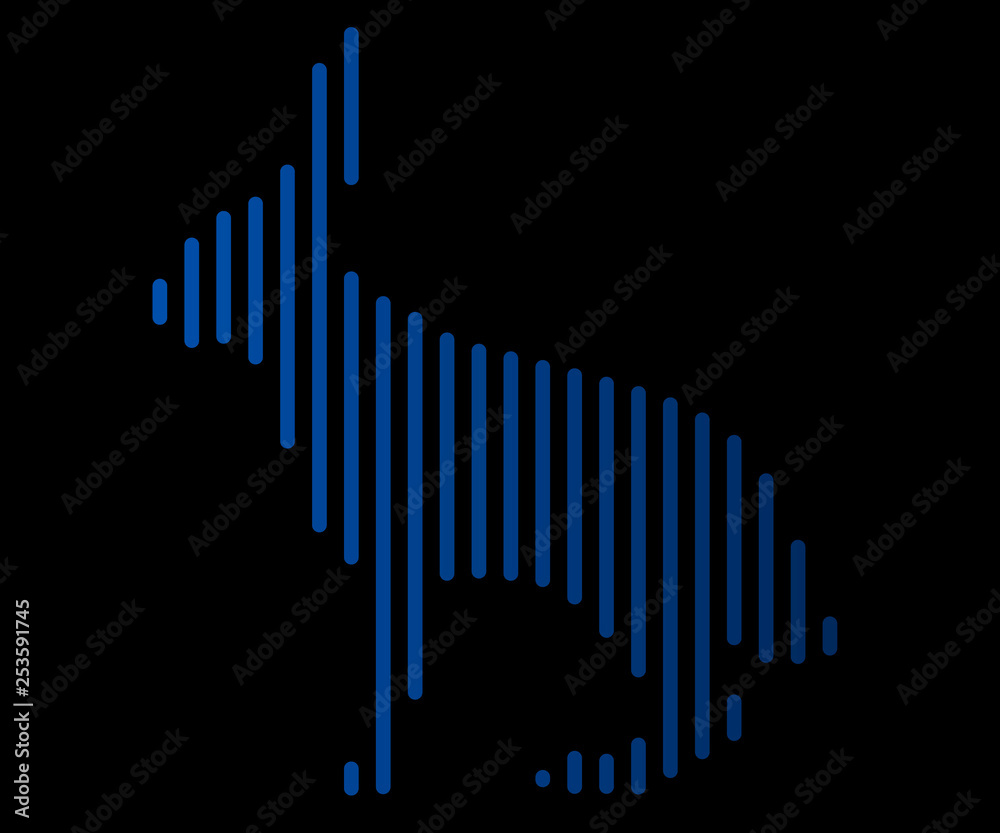 Fototapeta premium The linear illustration of a rabbit Logo Animal vector illustration