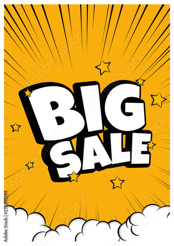Big sale comic speech bubble design