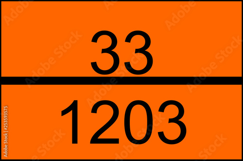 Warntafel orange mit 33-1203