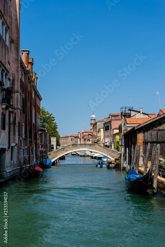 Italy, Venice, Gondola, being serviced repaired © SkandaRamana