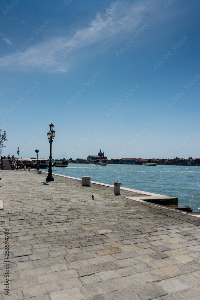 the cityscape and townscape of Venice along the grand canal in Italy