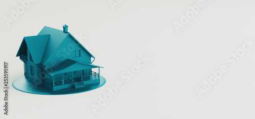 New house concept, 3d rende...