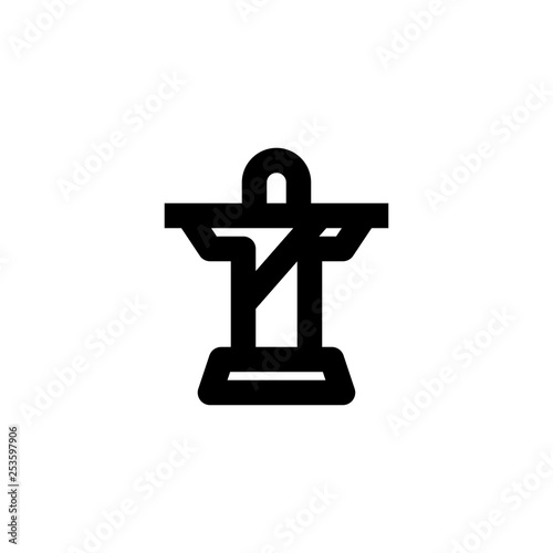 Jesus statue icon. Rio sign