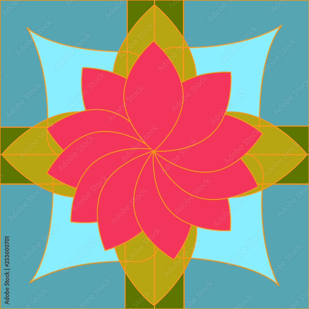 Naklejka premium illustration with geometric forms