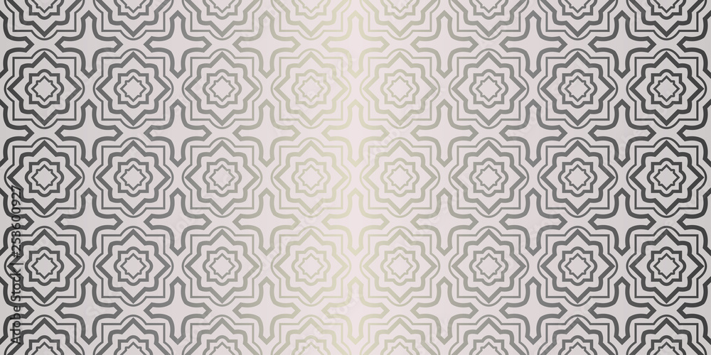 Vector Seamless Pattern With Abstract Geometric Style. Repeating Sample Figure And Line. For Fashion Interiors Design, Wallpaper, Textile Industry. Beige silver color Vector Seamless Pattern With Abstract Geometric Style. Repeating Sample Figure And Line. For Fashion Interiors Design, Wallpaper, Textile Industry. Beige silver color