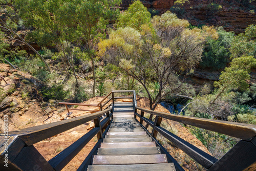 hiking over the bridge in kings canyon, watarrka national park, northern territory, australia 15