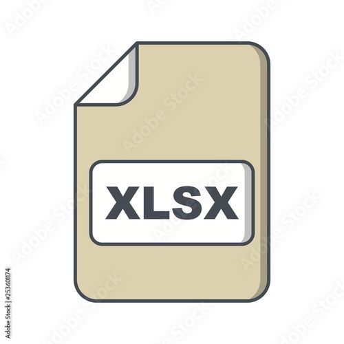 Illustration XLSX Icon photo