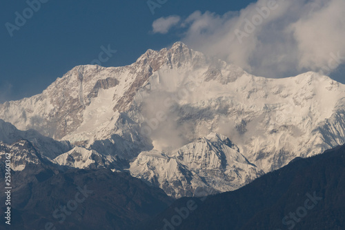 Scenic view of Singalila Range, Great Himalaya Range, Sikkim, India photo