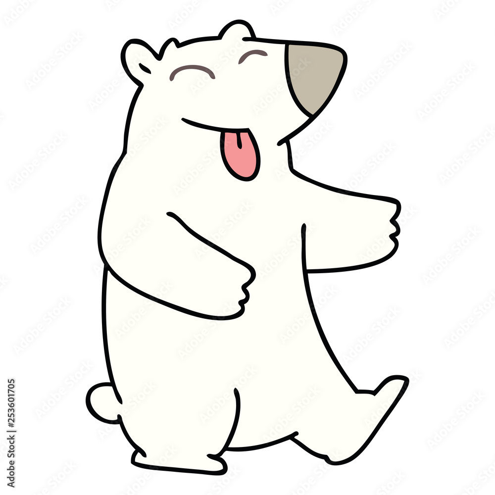 quirky hand drawn cartoon polar bear quirky hand drawn cartoon polar bear
