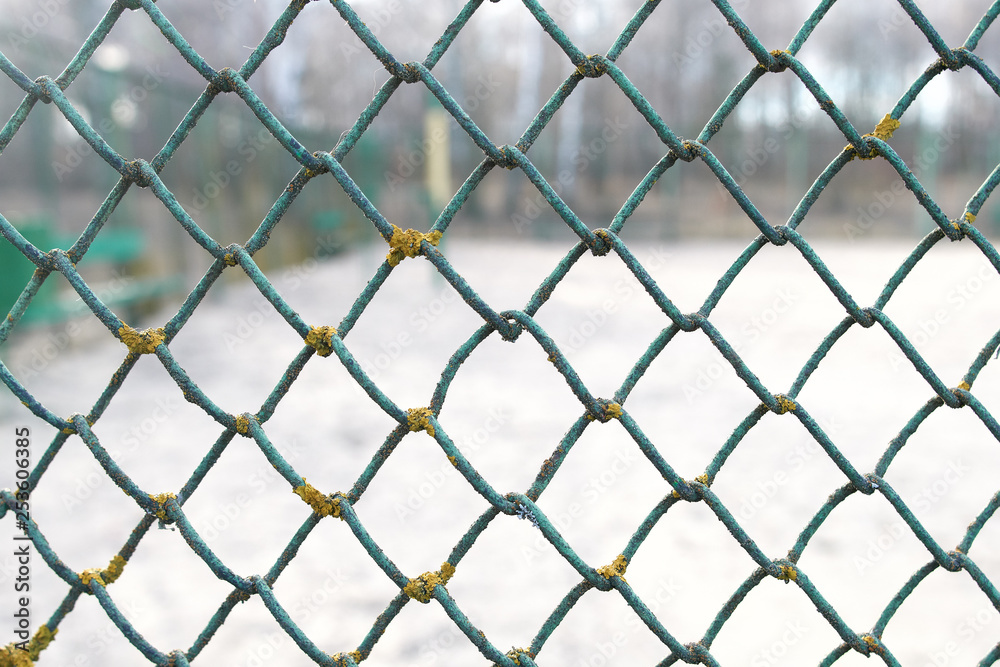 Naklejka premium Pattern metal wire cage structure, Used for textured and background