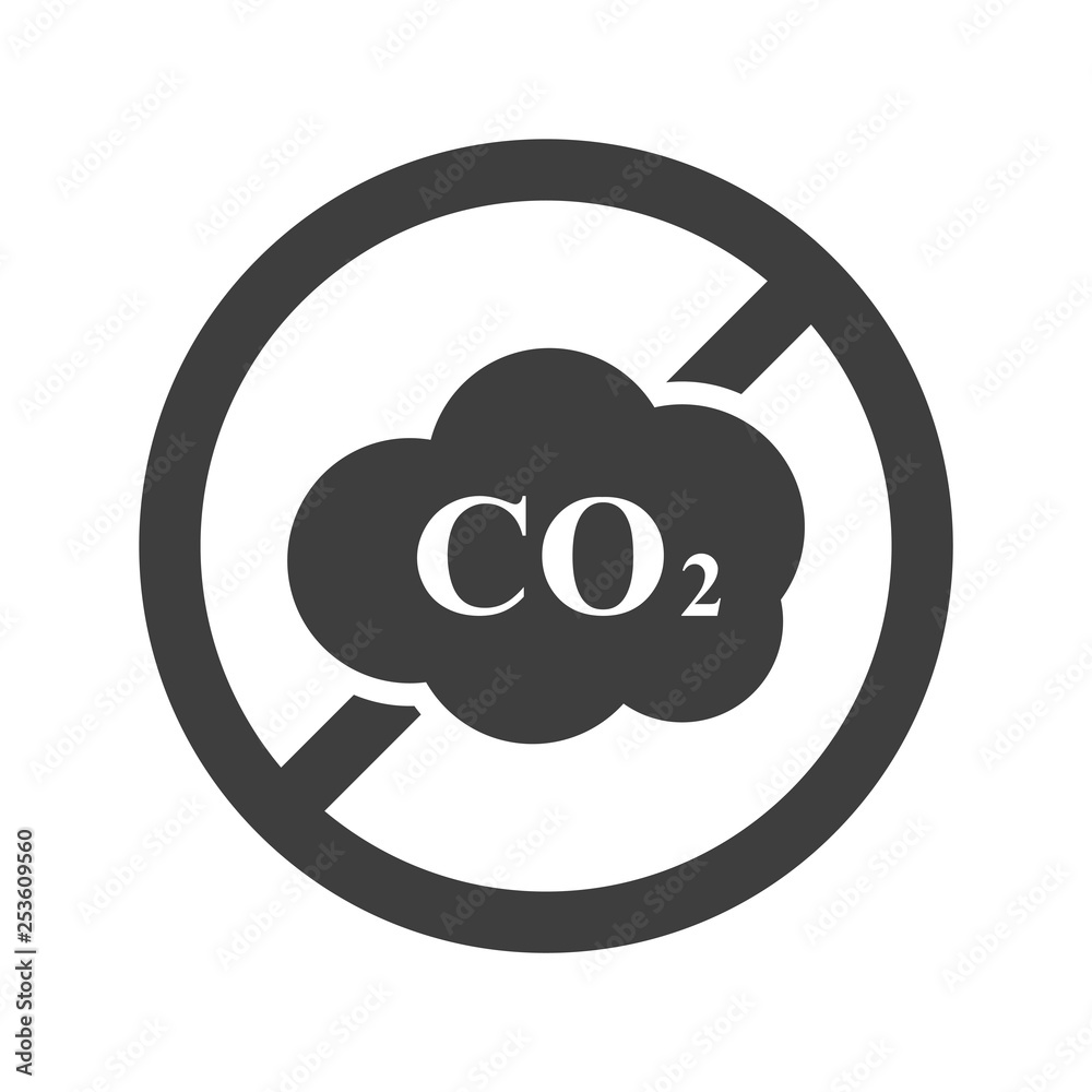 Symbol prohibiting exhaust fumes. Vector on white background. Symbol prohibiting exhaust fumes. Vector on white background.