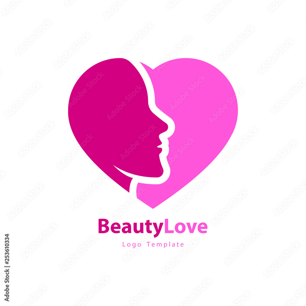 vector beauty love logo