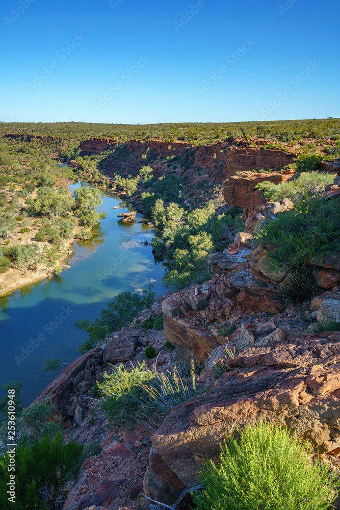 murchison river from hawks head lookout, kalbarri national park, western australia 1