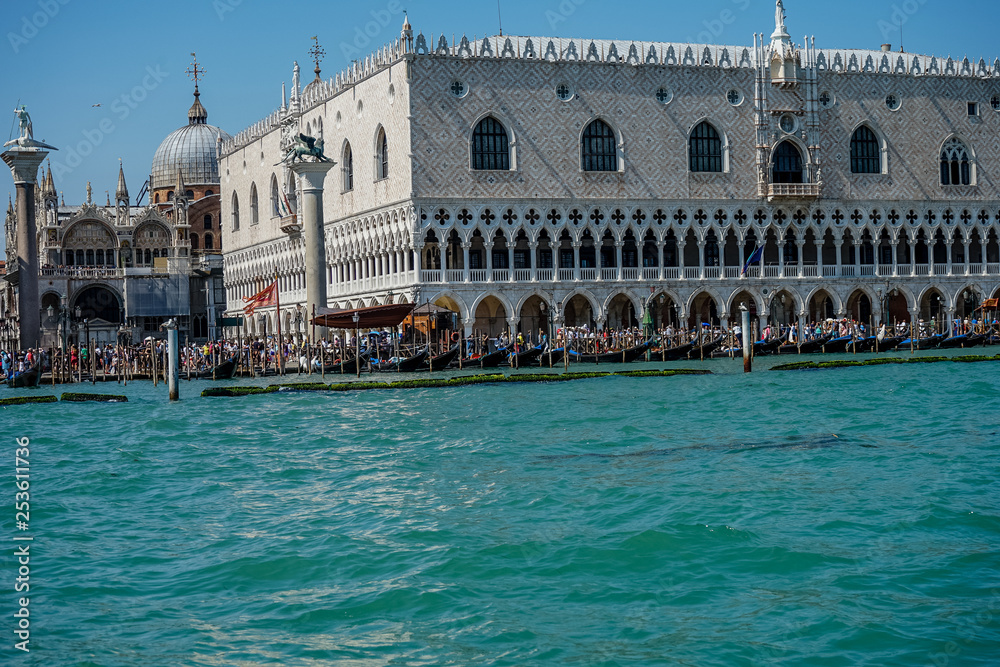 Italy, Venice, Piazza San Marco, VIEW OF CANAL BY BUILDINGS AGAINST SKY