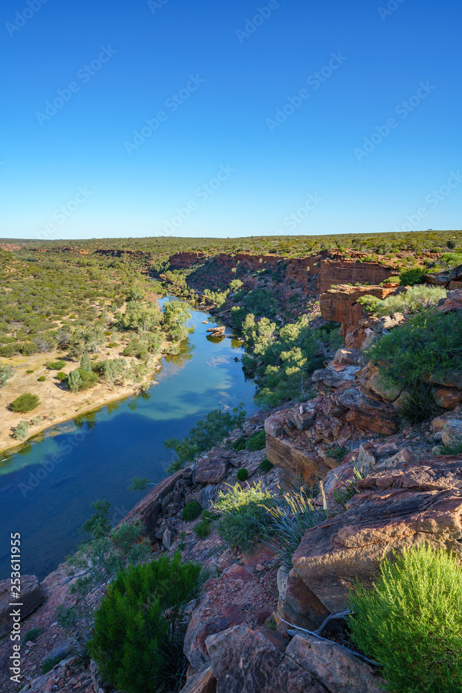murchison river from hawks head lookout, kalbarri national park, western australia 12
