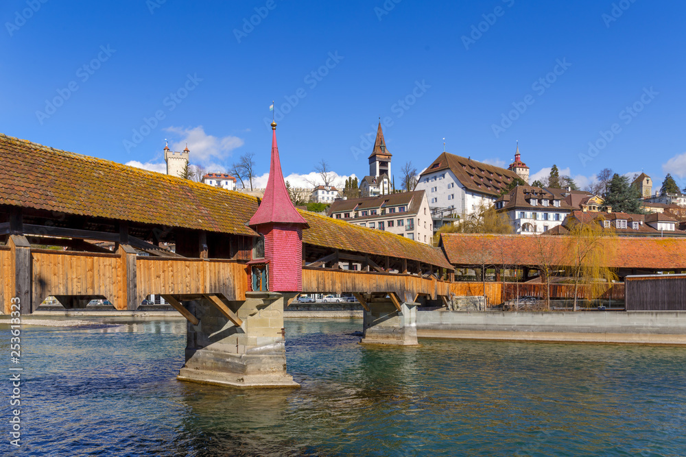 Bridge Kapellbrücke in Switzerland Bridge Kapellbrücke in Switzerland