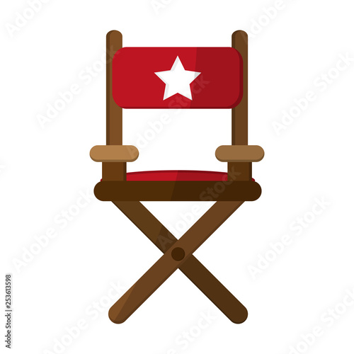cinema directors chair isolated