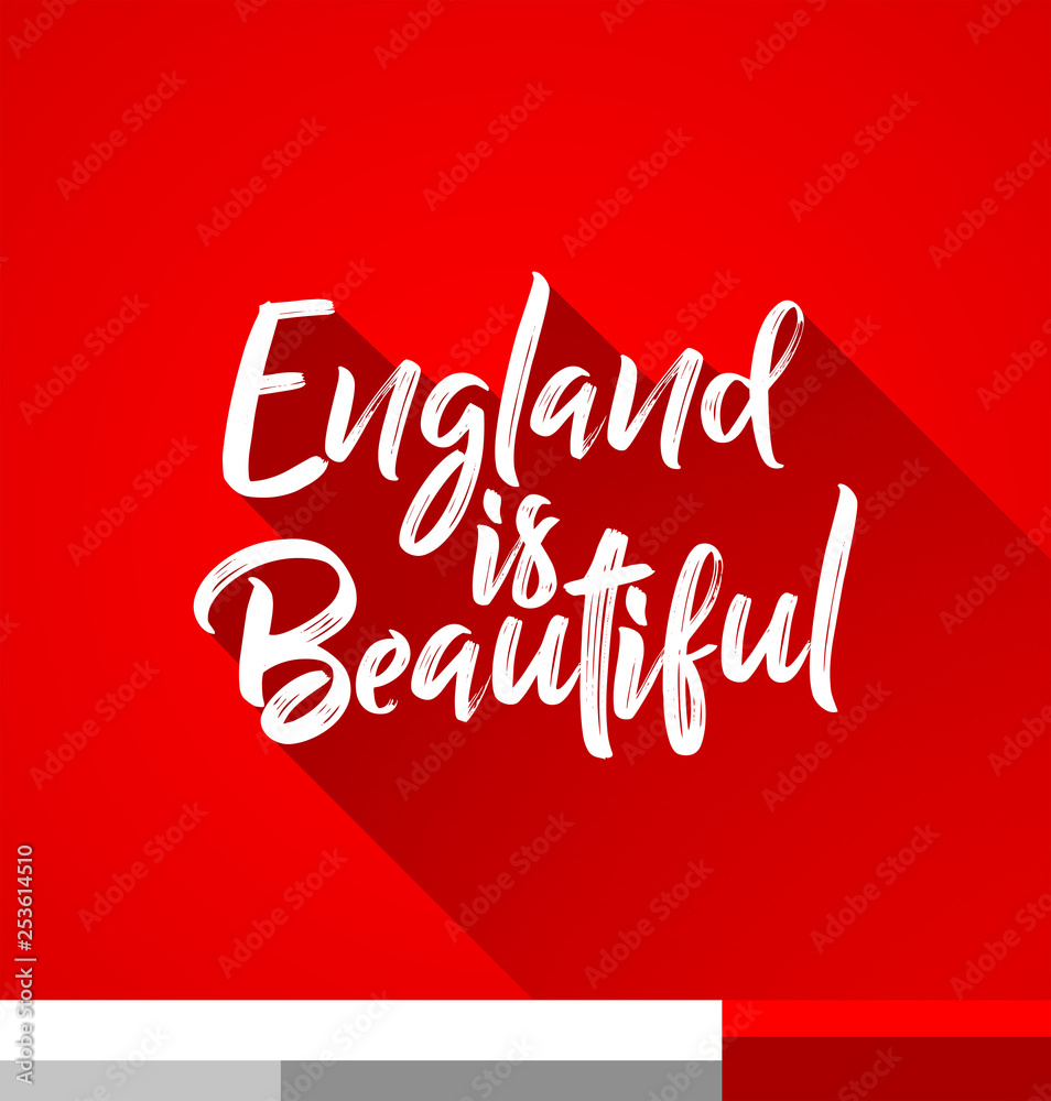 England is Beautiful Vector Lettering illustration England is Beautiful Vector Lettering illustration