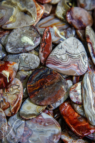 Processed agate stones