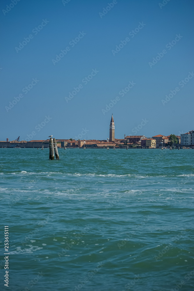 Italy, Venice, a large ship in a body of water Italy, Venice, a large ship in a body of water