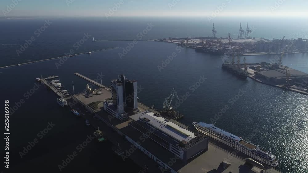 Aerial view of Odessa port on the Black Sea, Ukraine Aerial view of Odessa port on the Black Sea, Ukraine