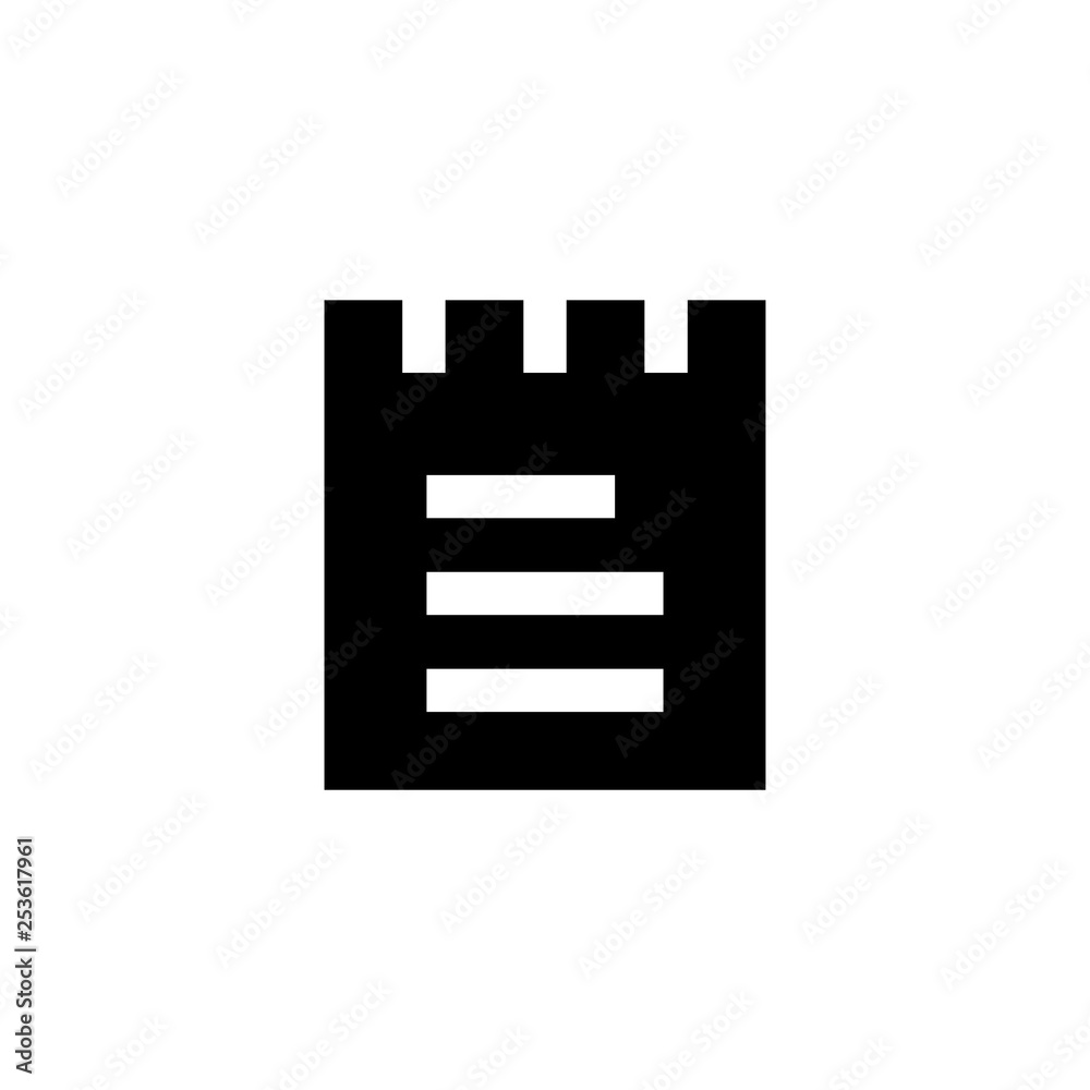 Note icon. Medical skill sign Note icon. Medical skill sign