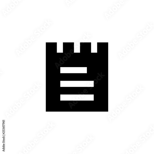 Note icon. Medical skill sign