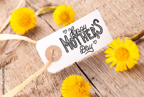 White Label, Dandelion, Calligraphy Happy Mothers Day