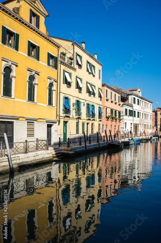The narrow canals of Venice, Italy © SkandaRamana